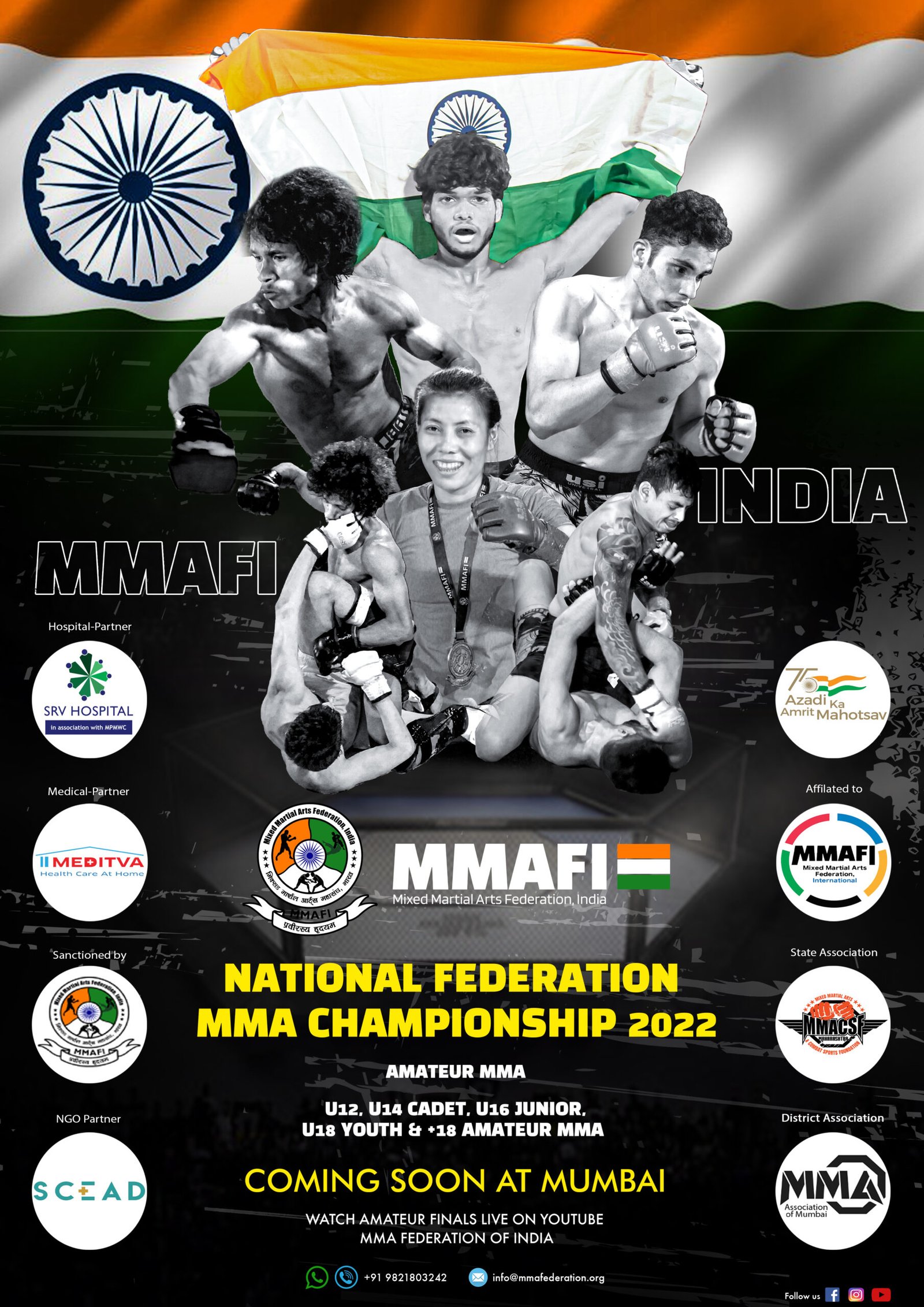 Read more about the article India’s biggest MMA Organization MMAFI-Mixed Martial Arts Federation, India’s upcoming National Federation Championship 2022, Coming Soon to Mumbai
